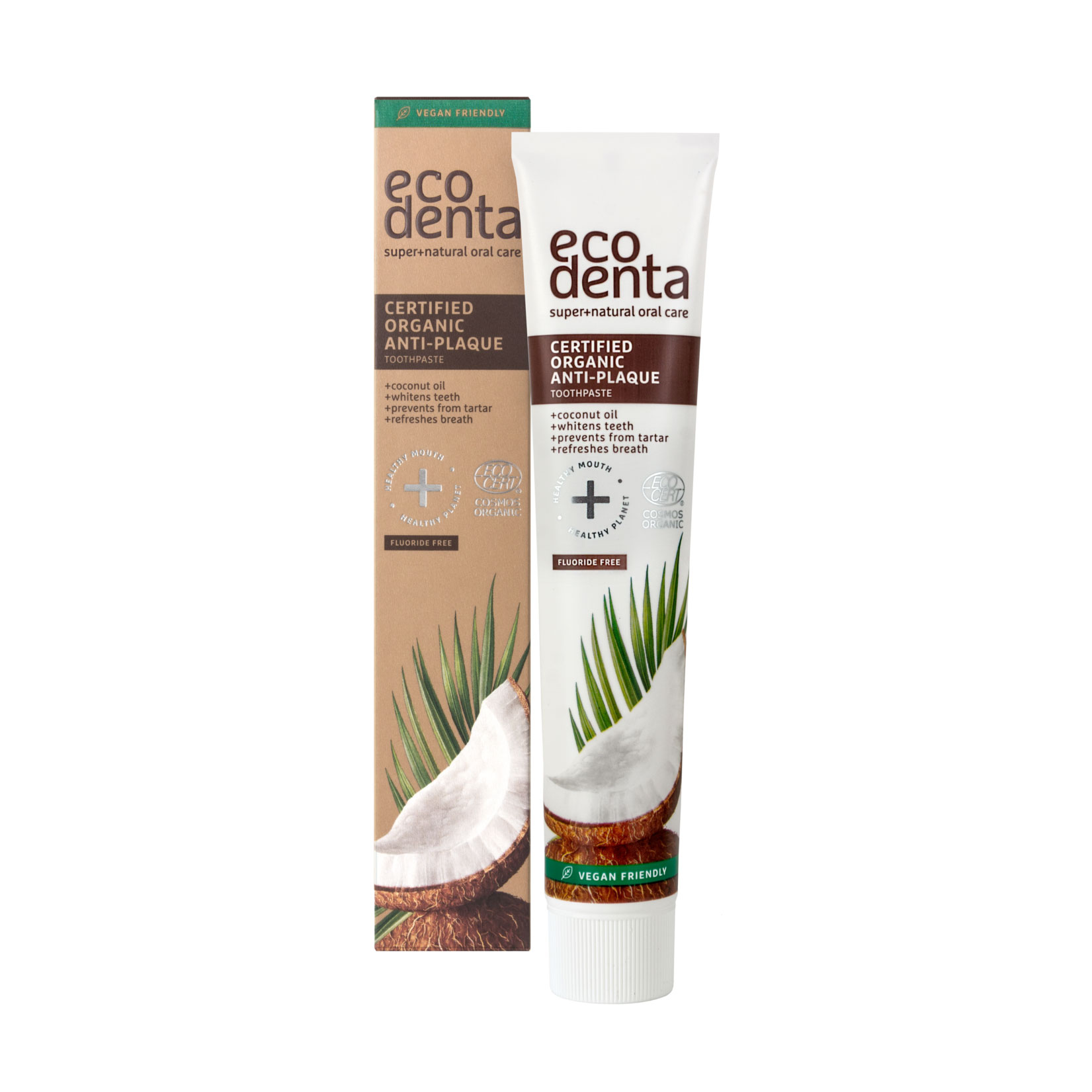 Зубна паста Ecodenta Anti-Plaque Toothpaste Coconut Захист від зубного каменю, з кокосом, 75 мл